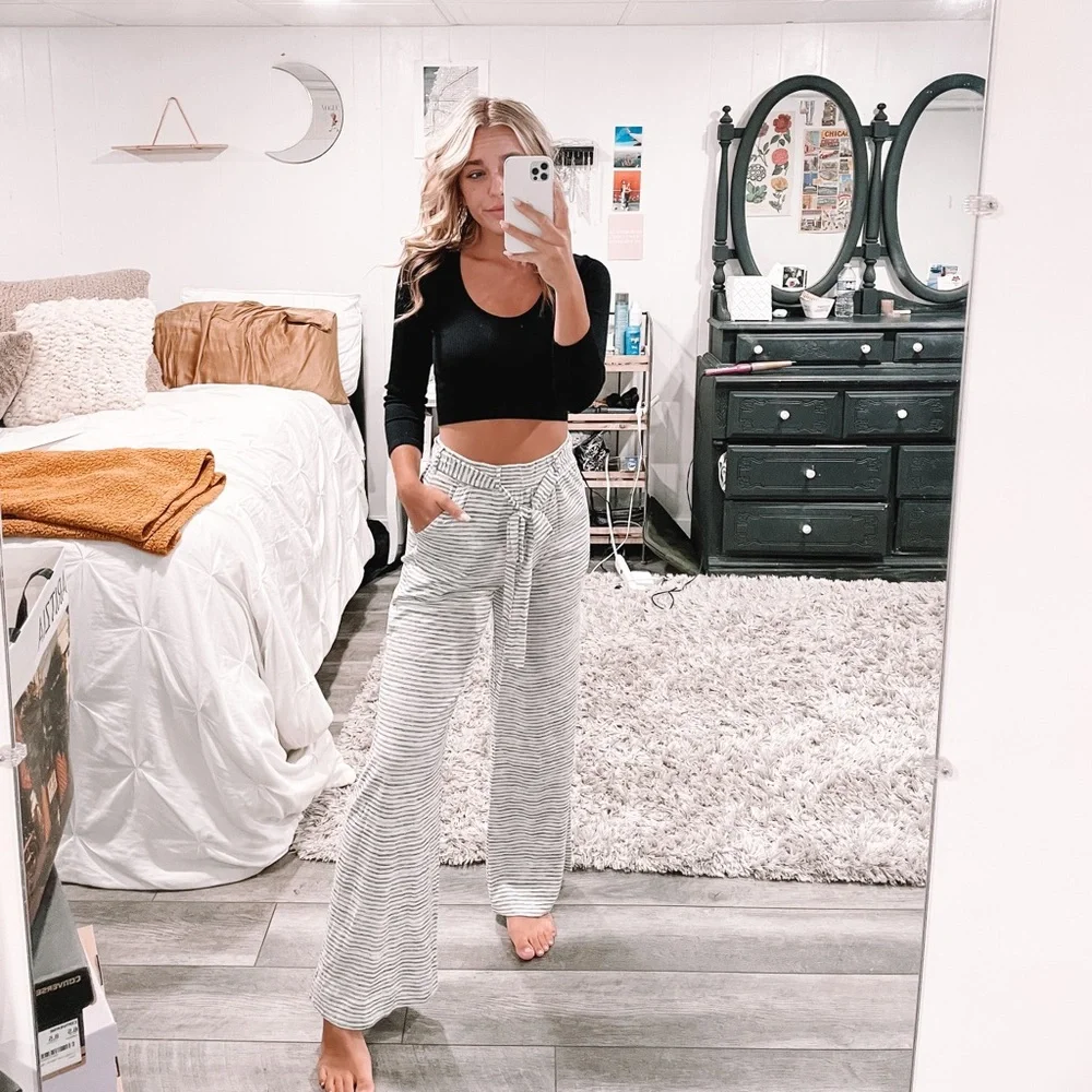 Anthropologie Stripe Flowy Pants!! - Picture 2 of 6